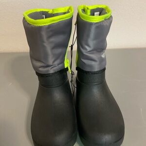Kids Black and Gray Winter Boots